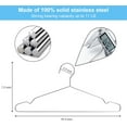 thumbnail image 4 of Coat Hangers 40 Pack Clothes Hangers, Metal Hanger Heavy Duty Wire Hangers with Non Slip Notch, Ultra Thin Stainless Steel Hanger Space Saving Clothing 16.5 Inch, 4 of 4