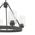 thumbnail image 5 of Hunter - Hartland 6-light Noble Bronze, Large Chandelier, Dimmable, Casual Style, Wagon Wheel Shaped, for Bedrooms, Kitchens, Dining, Living Rooms - 19162, 5 of 9