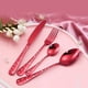 thumbnail image 4 of 1 set Subido de vajilla de acero inoxidable Cuchara de tenedor Cutter Set Cutterware (rojo), 4 of 5