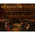 thumbnail image 2 of George H. Bernasconi 18x15 Gold Ornate Wood Frame and Double Matted Museum Art Print Titled - Meeting of the City of Birmingham Pharmaceuticals (1888), 2 of 4