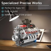 10171 V8 Engine Building Blocks Sets, V8 Engine Model kit That Run, Build Your Own STEM Model Engine, 8-Cylinder Car Engine Building Engineering Toys for Age 14+/Adults Collections(487+PCS)