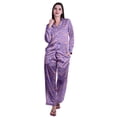 thumbnail image 1 of Moomaya Womens Pj Lounge Sets Long Sleeve Button Notch Collar Sleepwear, 1 of 6