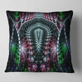 thumbnail image 2 of Designart Strange Fractal Design on Black - Abstract Throw Pillow - 16x16, 2 of 5