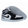 thumbnail image 4 of Women's Air Jordan 1 Mid SE Sail/Black-Light Steel Grey (DV0427 100) - 10, 4 of 5