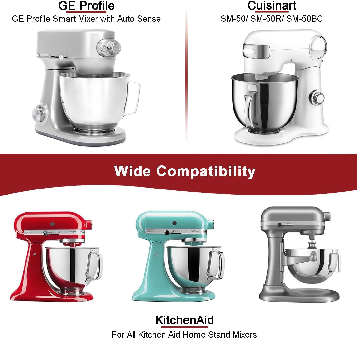 EP Ice Cream Maker Attachment for KitchenAid Stand Mixers, Dairy Free Frozen Fruit Soft Serve Ice Cream Machine Compatible with KitchenAid and Cuisinart, for Making Yogurt/Natural Desserts/Gelato