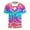 Pink, variant on Tauxra Women's Casual Short Sleeve Tops, Printed Round Neck Loose Fit Shirt, 2 Piece Summer T-Shirt Set for Adults, Comfy Everyday Basic Tee with Solid Colors