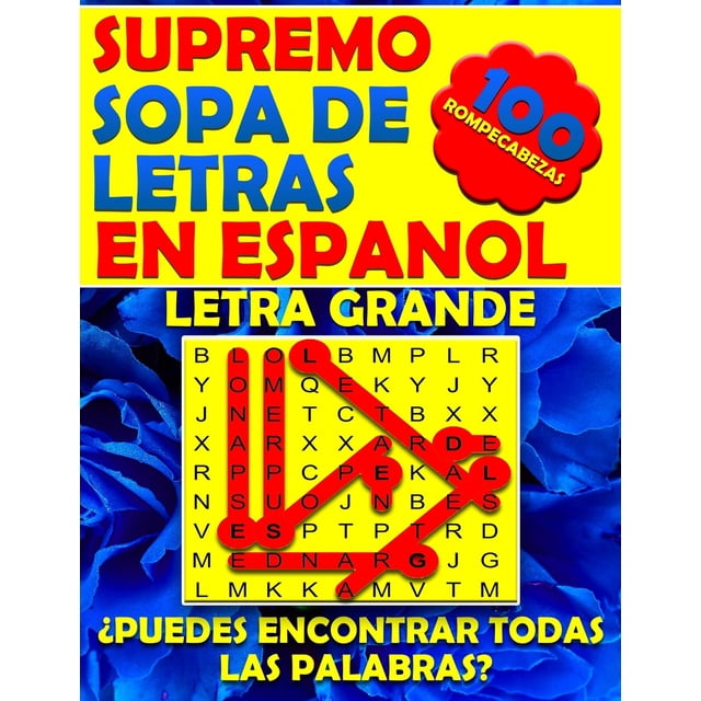 Libro de búsqueda de palabras en español Supremo Sopa de Letras Letra Grande