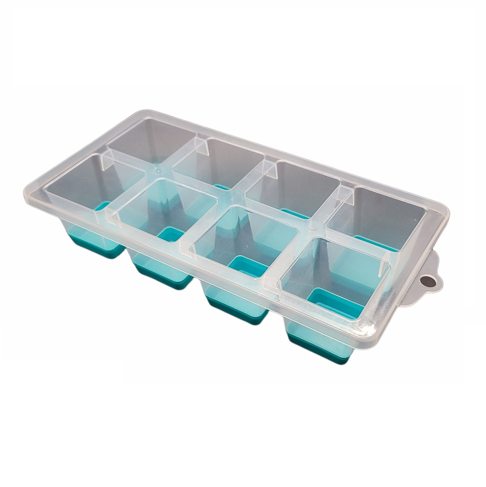 Large Ice Cube Tray Mold 8 Big 2 X 2 Inch Square Ice Cubes Silicon Tray Pack 2" 