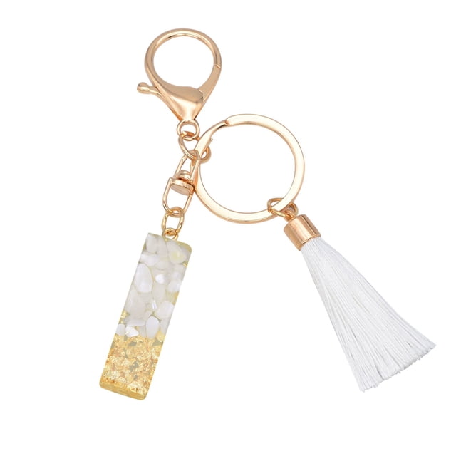 Kcodviy Keychain Color Letter Keychain Wrist Lanyard for Women Translucent Resin Pendant Keychains Mens Key Ring Keychain Letter Translucent Pendant Women's & Id Cases Color Resin Keychain Keychains