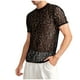 thumbnail image 2 of pstuiky Camisa de manga corta para hombre, Camiseta informal de manga corta con cuello redondo y encaje para hombre camisetas de hombre m, 2 of 7