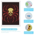 thumbnail image 3 of Diamond Art Kits for Adults, Red Skull SpiderDiamond Painting Kits for Beginners, Frameless Round 5D Full Drill Diamonds Art Gem Art Crafts Home Decor Gifts, 3 of 8