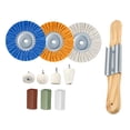 thumbnail image 1 of 11x Kit de pulido de ruedas, compuestos multifuncionales, almohadillas para pulir carrocería de coche, rueda de pulido de 8 pulgadas para joyería de, 1 of 8