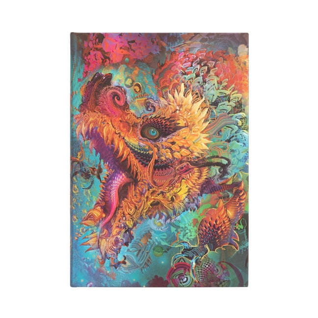 Paperblanks | Humming Dragon | Android Jones Collection | Hardcover | Midi | Lined | Elastic Band Closure | 144 Pg | 120 GSM (Diary)