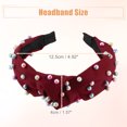 thumbnail image 5 of Unique Bargains 2 Pcs Women' Colorful Bead Knotted Headband Black Red 1.57" Wide Classic Casual Style for Women, 5 of 7