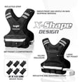 thumbnail image 2 of Yes4All 11-20 lbs Adjustable Weighted Vest with Reflective Strip, Running Weight Vest for Cardio and Strength Training, Body Weight Vest for Men & Women, 2 of 5