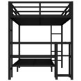 thumbnail image 6 of Full Over Twin Bunk Bed with LED Desk & USB Ports, Storage Shelves, Safety Guardrails, Adjustable Placement Options, Noise-Free Design, No Box Spring Required for Bedroom or Guest Room, 6 of 9