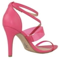 thumbnail image 3 of Delicious Women Stiletto High Heels Ankle Multi Clear Straps Open Peep Toe Lulu-S Hot Pink Fuchsia 10, 3 of 3