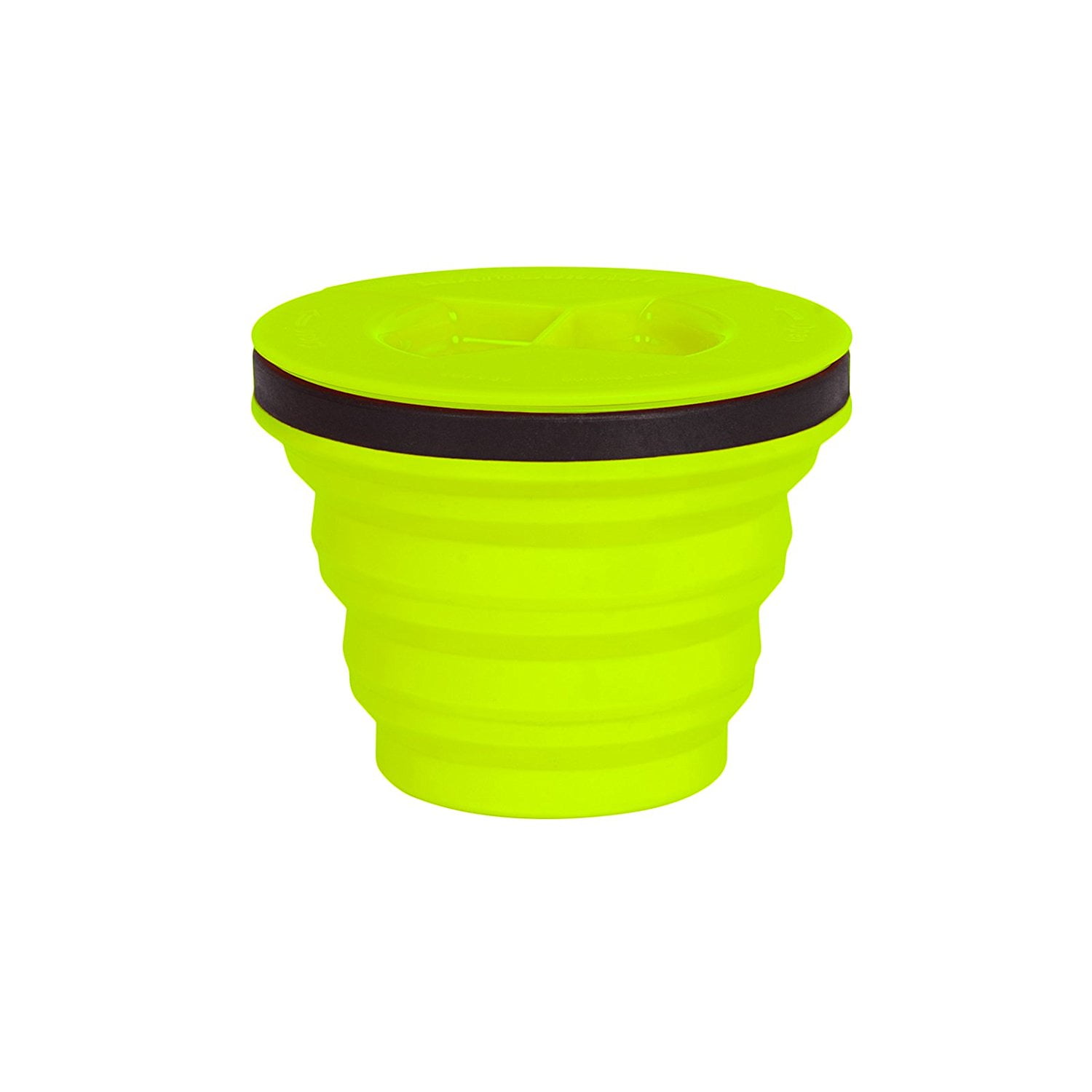 XSeal Go Collapsible Food Storage Camping Bowl with Airtight Lid, Lime