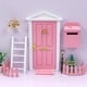 thumbnail image 3 of Juego de puerta de elfo de casa de muñecas, decoración navideña, cadena de luz falsa, sombrero, corona, Mini árbol, Cajas de Regalo, casa de juguete de hadas, modelo de escena en miniatura, 3 of 4