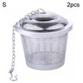 thumbnail image 1 of ENJOYW Stainless Steel Loose Tea Leaf Brewing Basket Filter Holder Infuser with Chain Tea Leaf Infuser, 1 of 7