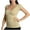 Beige, variant on Women Seamless Low Cut Scoop Neck Short Sleeve Tee Shirt Slim Fit Solid Color T-Shirt