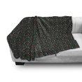 thumbnail image 3 of Floral Soft Flannel Fleece Throw Blanket, Flourishing Design of Flowers and Leaves Folkloric Ornament Pattern, Cozy Plush for Indoor and Outdoor Use, 50" x 60", Charcoal Grey Aqua Coral, by Ambesonne, 3 of 6