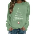 thumbnail image 2 of Craaazy Christmas Fashion Long Sleeve Round Neck Gifts Shirts for Women Christmas Printing Loose Blouse Capless Sweatshirts Top, 2 of 4
