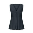thumbnail image 5 of Atogsazn Women's V Neck Tank Tops Summer Sleeveless Shirts Tunic Flowy Tops Outfit Clothes Fashion 02-Navy XXL, 5 of 8