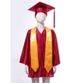 thumbnail image 4 of Girls Boys Preschool Kindergarten Tunic Graduation School Gown Cap Uniform Set with 2024 Badge Tassel and Graduation Sash Robe FWZ, 4 of 7