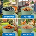 thumbnail image 5 of QHTER 20 Gallon Metal Trash Can with Lid Outdoor Large Trash Bin Steel Garbage Can for Garage Patio Farmhouse Bucket Bird Seed Storage Can Heavy Duty Round Container, Green, 5 of 9