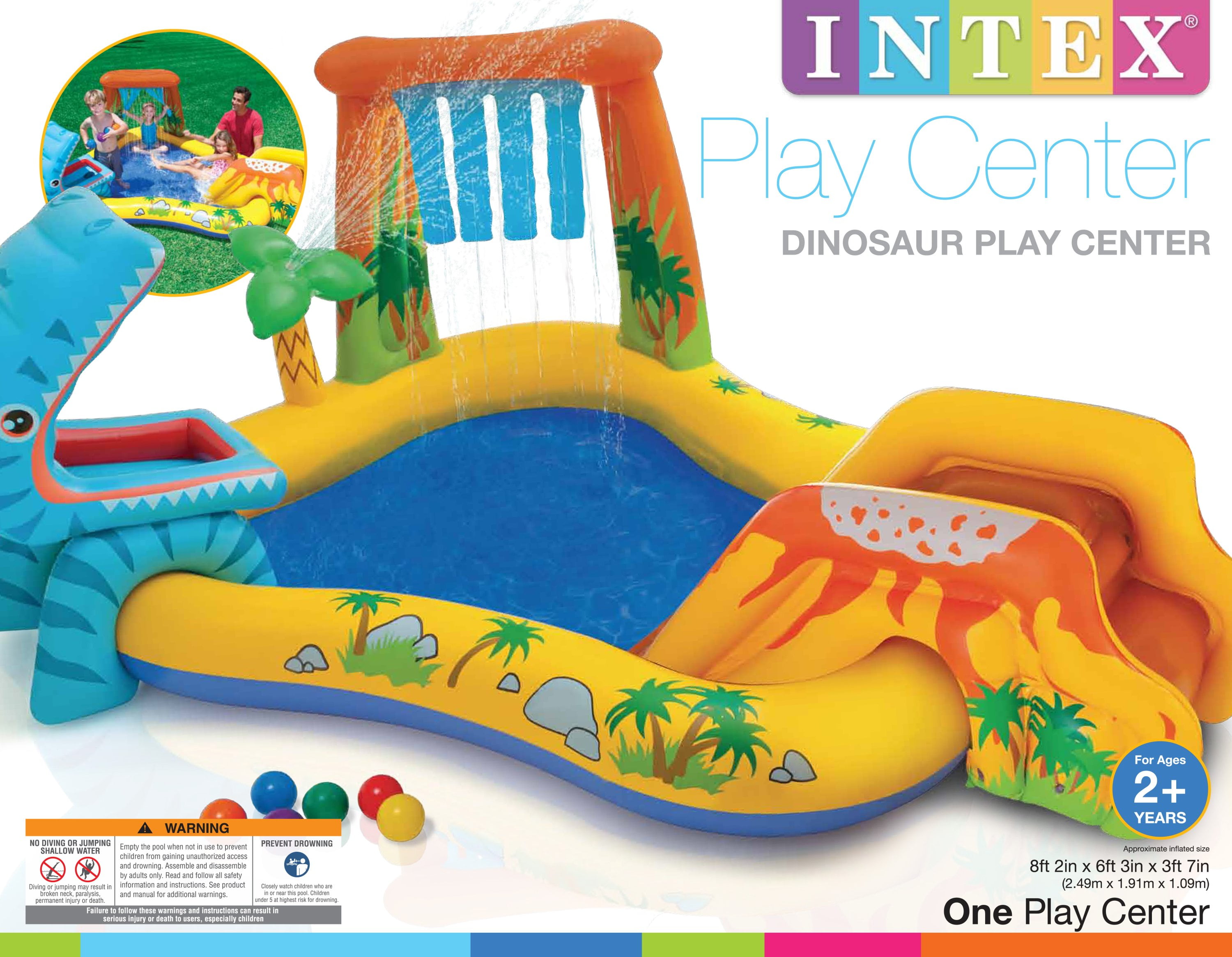 dino inflatable pool