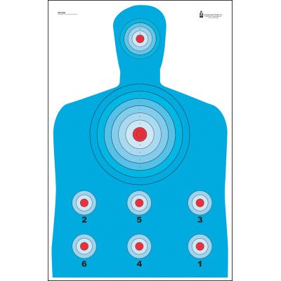 12 Pcs High Visibility Fluorescent Modified B 27 Target Great For Indoor Ranges Black Red Bluesize 23 X 35 Walmart Com Walmart Com