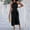 Black, variant on TAGOLD Womens Camis Sleeveless Dress Solid Color Crew Neck Summer Wear