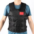 thumbnail image 3 of Chaleco de entrenamiento con peso ajustable para ejercicio físico, con capacidad de 20 kg (negro), 3 of 12
