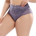 thumbnail image 3 of HUPOM Satin Panties Womens Panties High Waist Leisure Tie Banded Waist Purple 5XL, 3 of 4