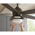 "Home Decorators 52"" Ackerly LED Indoor/Outdoor Bronze Ceiling Fan for