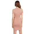 thumbnail image 4 of FashionOutfit Women's Solid Wrap Shirring Choker Neck Sexy Dress, 4 of 4
