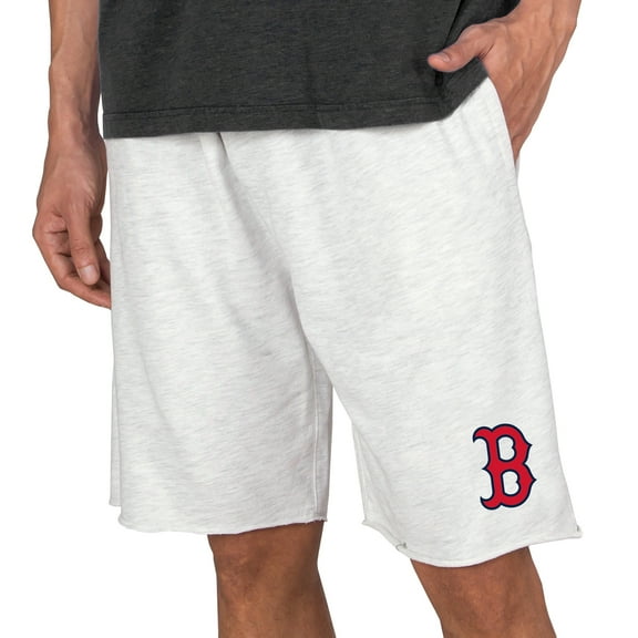 Men's Concepts Sport Oatmeal Boston Red Sox Mainstream Terry Tri-Blend Shorts
