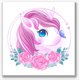 thumbnail image 1 of Cuadro Canva Pixtreats listo para Colgar tipo galería Unicornio Rosa 40X40 cm, 1 of 4