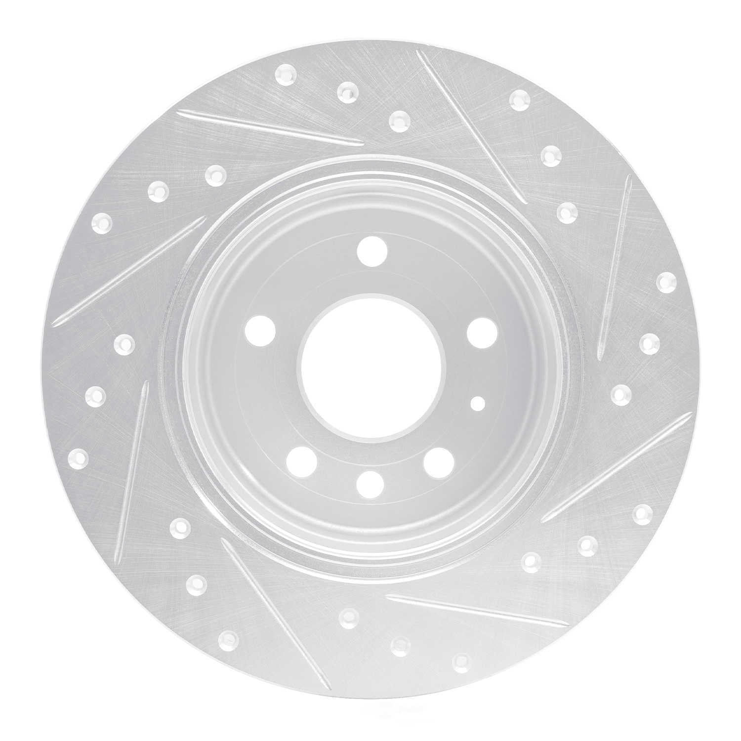 Dynamic Friction Company 631-65010L DFC Brake Rotor - Drilled And Slotted - Silver