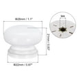 thumbnail image 2 of Uxcell Round Wood Knobs, 28x21mm Pull Handles for Drawer with Screws White 12 Pack, 2 of 5