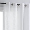 thumbnail image 4 of Exultantex Semi-Sheer Linen Curtain Sets for Kitchen Dining Textured Drapes, 52"W x 63"L, 2 Panels, Grommet Top, White, 4 of 6