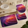 thumbnail image 5 of 3D Abstract Lines 4 Piece Shower Curtain Sets, Non-Slip Rugs, Toilet Lid Cover And Bath Mat, for Bathroom Decor Set, 72" X 72", 5 of 7
