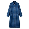 thumbnail image 7 of Cmfcve Womens Gingham Plaid Long Overcoat Button Front Business Casual Coat Fall Winter Collared Outerwear, 7 of 7