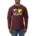thumbnail image 1 of Wild Bobby, My Heart Is On That Tennis Field, Sports, Men Long Sleeve Shirt, Maroon, XX-Large, 1 of 4