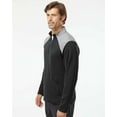 thumbnail image 4 of Adidas Mens Textured Mixed Media Quarter-Zip Pullover, 3XL, Grey Three White, 4 of 4