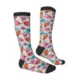 thumbnail image 4 of Lsque Skulls and Roses Printed Crew Socks Men's Women's LightWeight Thin Casual Calf Socks ,Knee High Socks,Cotton Socks, 4 of 9