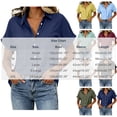 thumbnail image 3 of Enjoytime Button Down Shirts for Women Collared Short Sleeve Work Shirts Solid Color Dressy Business Casual Tops, 3 of 6