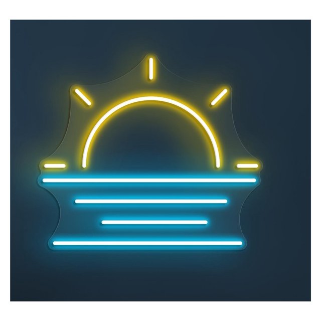 Letrero De Neón LED Para Atardecer Y Amanecer, Océano, Playa, Mar, Naturaleza, Decoración Pared, Sala Juegos, Dormitorio, Bar, Estar 40cm