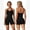 Black, variant on IDOPIP Workout Sets for Women 2 Piece Seamless Impact Longline Strappy Halter Sports Bra Tank Top Scrunch Butt High Waist Biker Shorts Gym Set Yoga Outfit